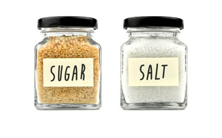 Salt and suger - Most Dangerous Foods for Dogs